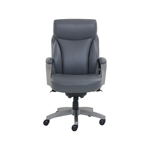 La-Z-Boy Bonded Leather Swivel Executive Chair, Gray (51446XX