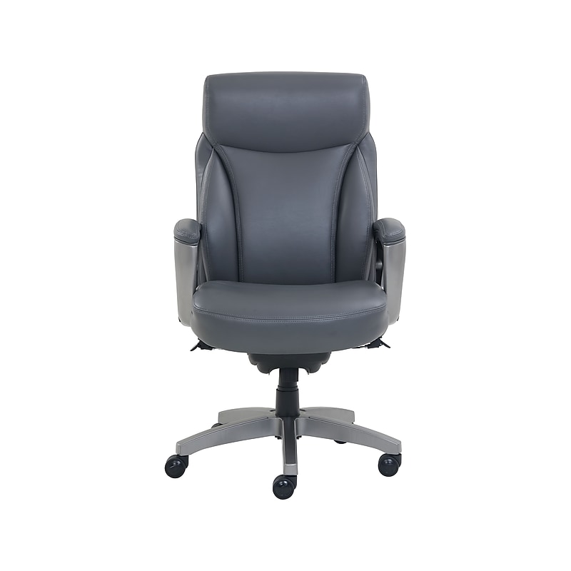 La-Z-Boy Leather Swivel Executive Chair, Gray (51446XX) image 1