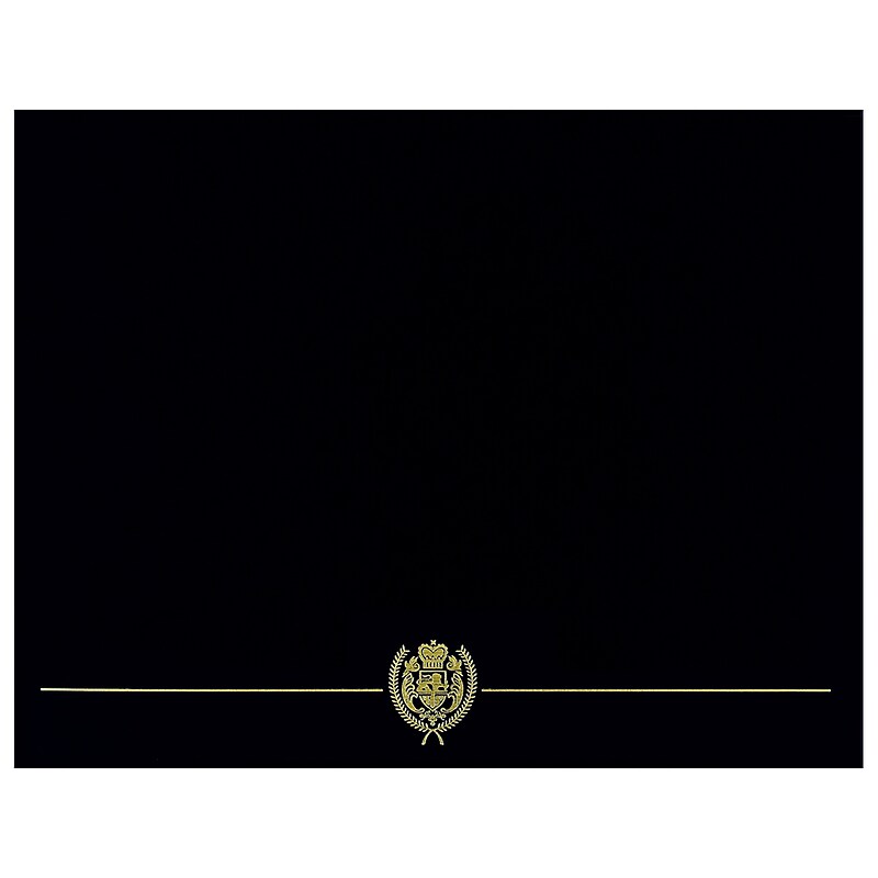 Great Papers Classic Crest Certificate Holders, 12" x 9.38", Black, 25/Pack (903117PK5) image 1
