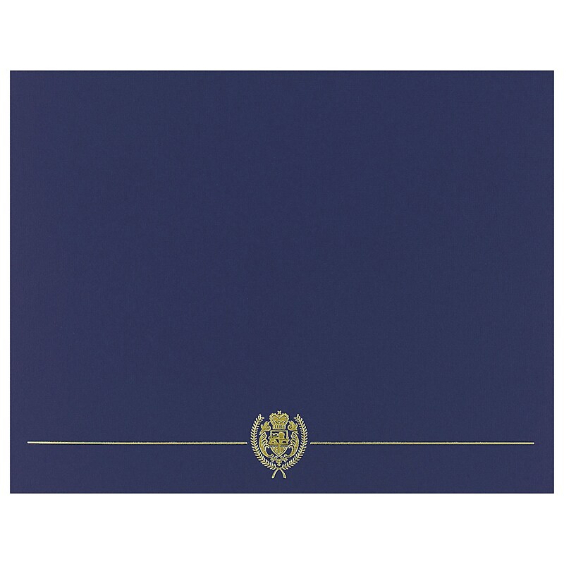 Great Papers Classic Crest Certificate Holders, 12" x 9.38", Navy, 50/Pack (903115PK10) image 1
