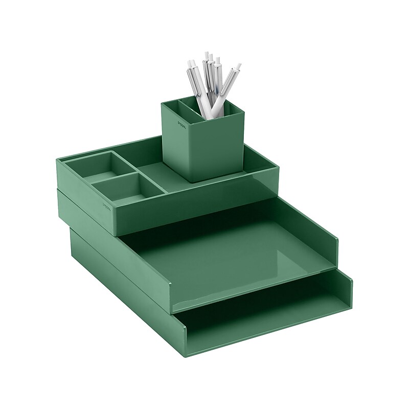 Poppin Super Stacked Set, Sage Assorted Material, 6/Bundle (107137) image 1