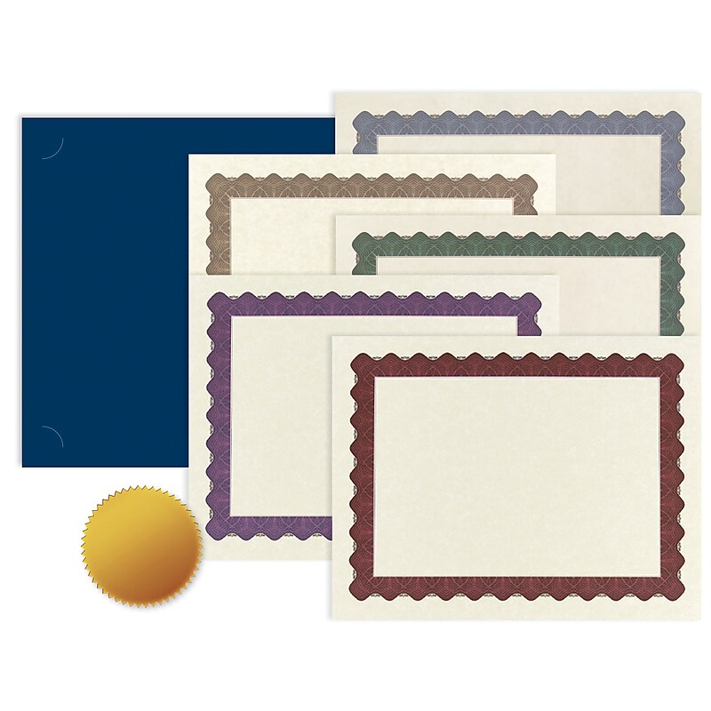 Great Papers Certificate Kits, 9.375" x 12", Multicolor, 25 Kits/Pack (2013317) image 1