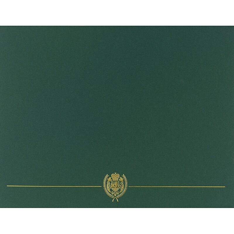 Great Papers Classic Crest Certificate Holders, 8.5" x 11", Hunter, 5/Pack (903118) image 1