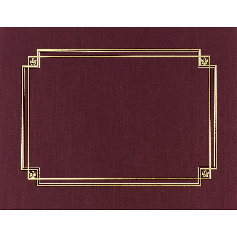 Great Papers Certificate Holders, 12", Burgundy, 3/Pack (939503) image 1