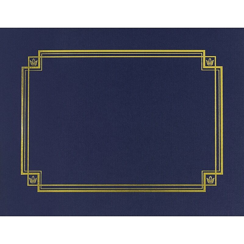Great Papers Certificate Holders, 9.75" x 12.5", Navy, 3/Pack (938903) image 1