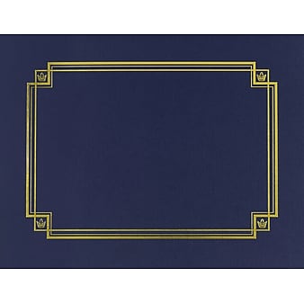 Great Papers! Premium Textured Certificate Holder, Navy, 3/Pack (938903)