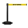 Queue Solutions WeatherMaster 250 2" Nylon Crowd Control Belt Barrier, Black/Yellow (WMR250B-YBO110)~#|#~sp114007517_sc7