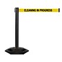 Queue Solutions WeatherMaster 250 2" Nylon Crowd Control Belt Barrier, Black/Yellow (WMR250B-YBCIP110)~#|#~sp114007523_sc7