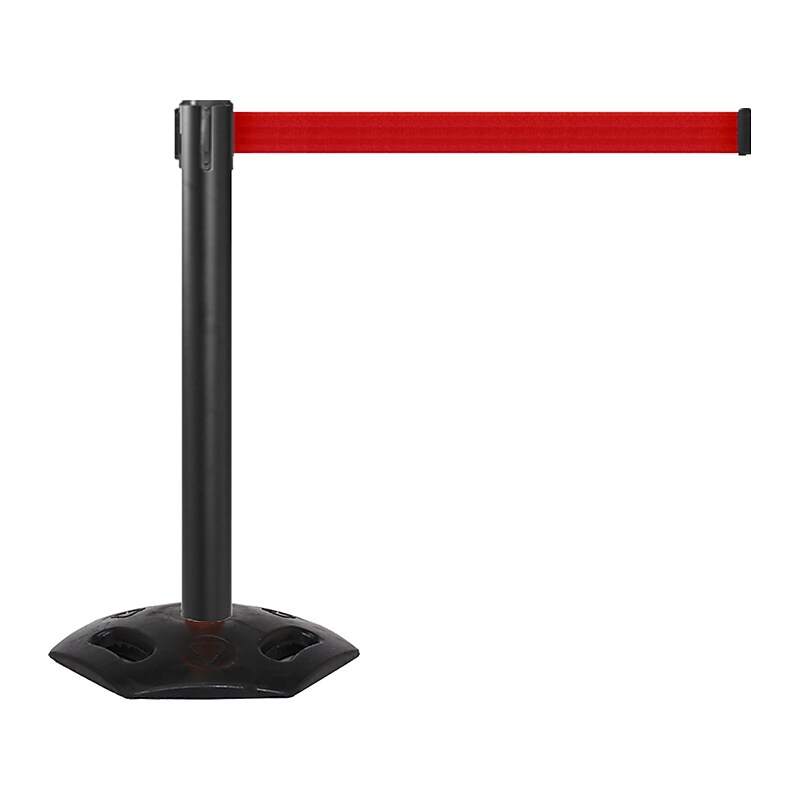 Queue Solutions WeatherMaster 300 2" Nylon Crowd Control Belt Barrier, Red (WMR300Y-RD160) image 1