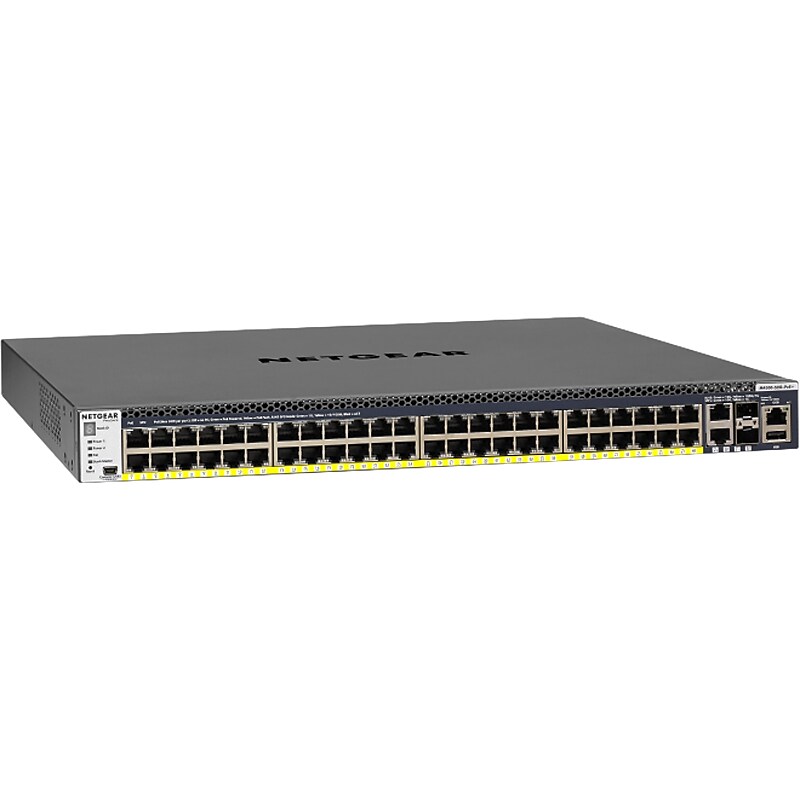 Netgear M4300-52G-PoE+ 52-Port Gigabit Ethernet Managed Switch, Black (GSM4352PB-100NES) image 1
