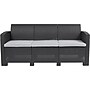 Flash Furniture Seneca Faux Rattan Sofa with All-Weather Cushions, Dark Gray/Light Gray (DADSF23DKGY)~#|#~sp114328408_sc7