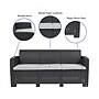 Flash Furniture Seneca Faux Rattan Sofa with All-Weather Cushions, Dark Gray/Light Gray (DADSF23DKGY)~#|#~sp114328418_sc7