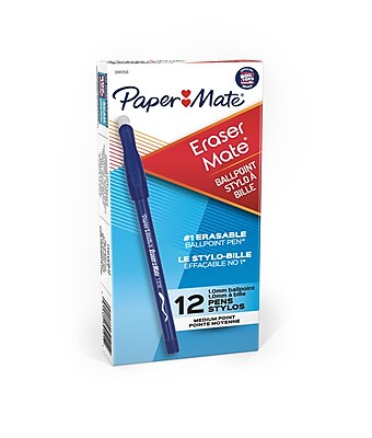EraserMate Erasable Pen Black 12-Count Medium Point