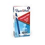 Paper Mate FlexGrip Elite Retractable Ballpoint Pen, Fine Point, Blue Ink, Dozen (85583)~#|#~sp114502071_sc7