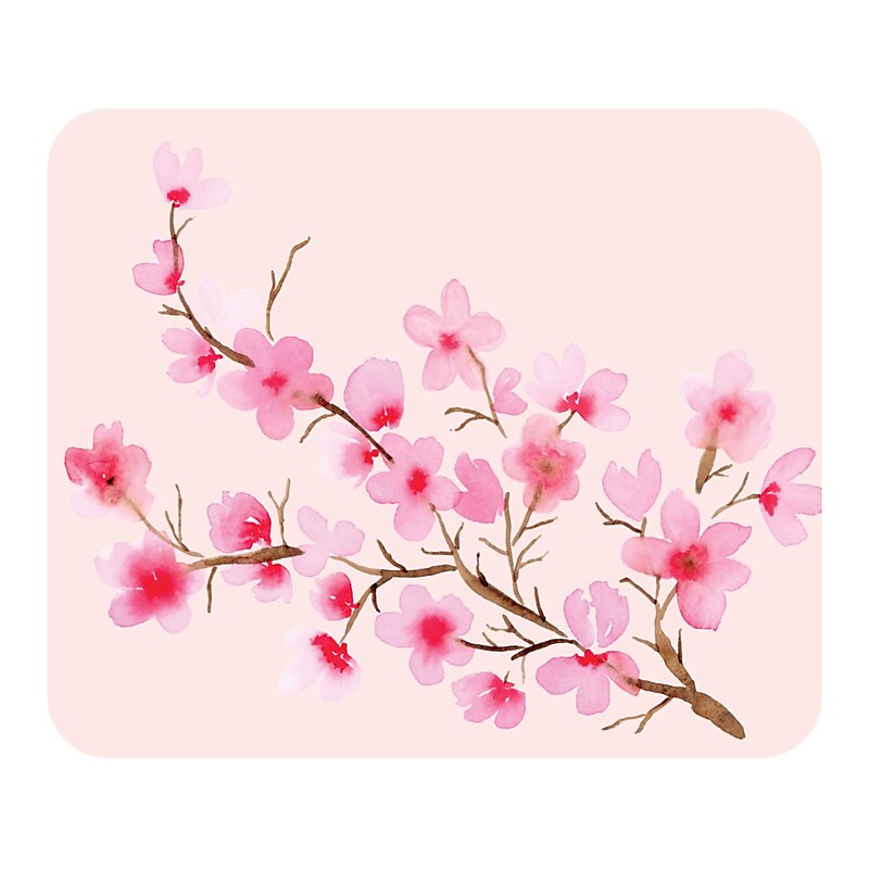 OTM Essentials Prints Cherry Blossoms Mouse Pad, Pink/Brown (OP-MH-A03-12B) image 1