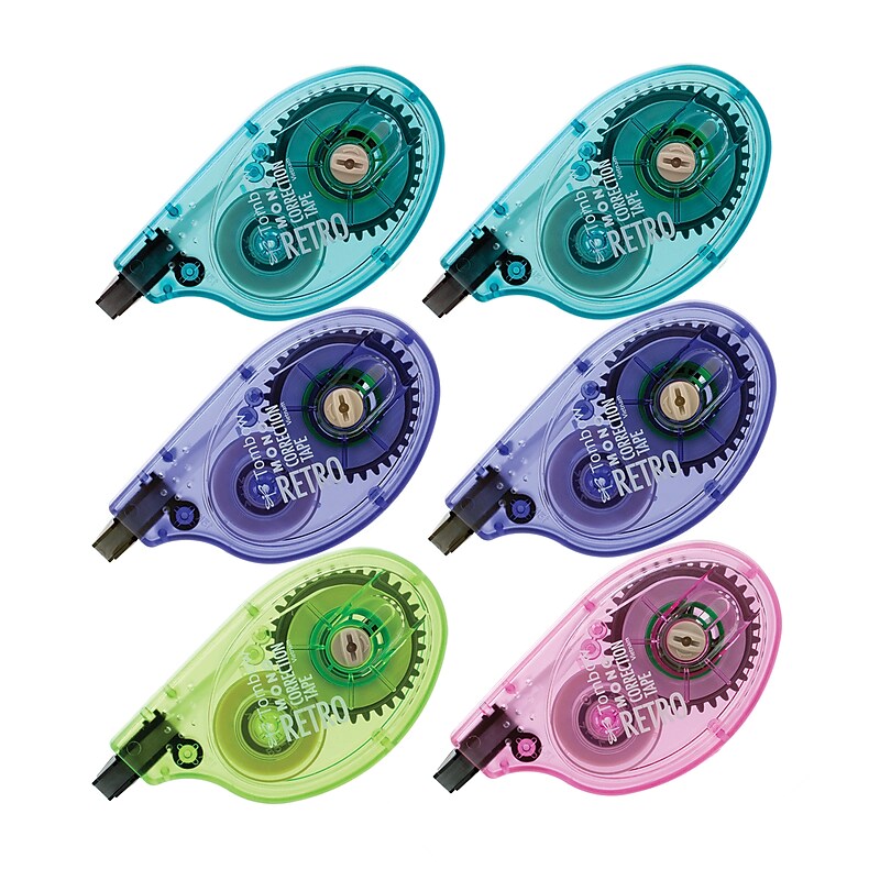 Tombow MONO Retro Correction Tape, White, 6/Pack (68670) image 1