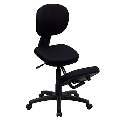 Flash Furniture Ergonomic Kneeling Chair with Black Saddle Seat