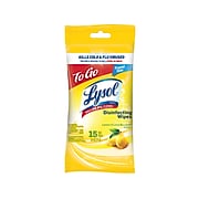 Lysol To Go Disinfecting Wipes, Lemon & Lime Blossom Scent, 15 Wipes/Pack, 48 Packs/Carton (1920099717)