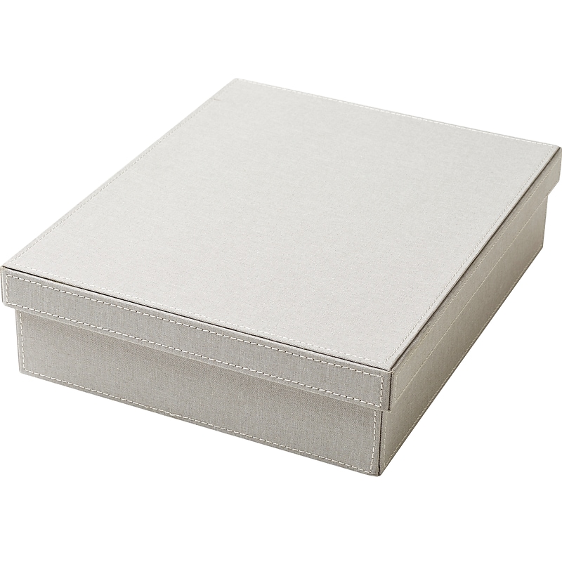 Martha Stewart Linen Document Box, Gray (MS103E) image 1