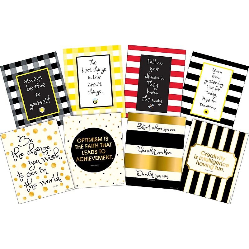 Barker Creek Be True to Yourself Motivational Art Prints, 8/Set (4186) image 1