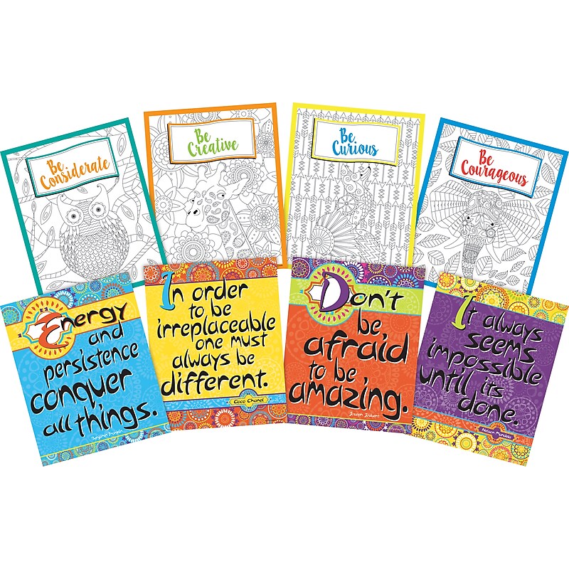 Barker Creek Be Courageous Motivational Art Prints, 8/Set (4190) image 1