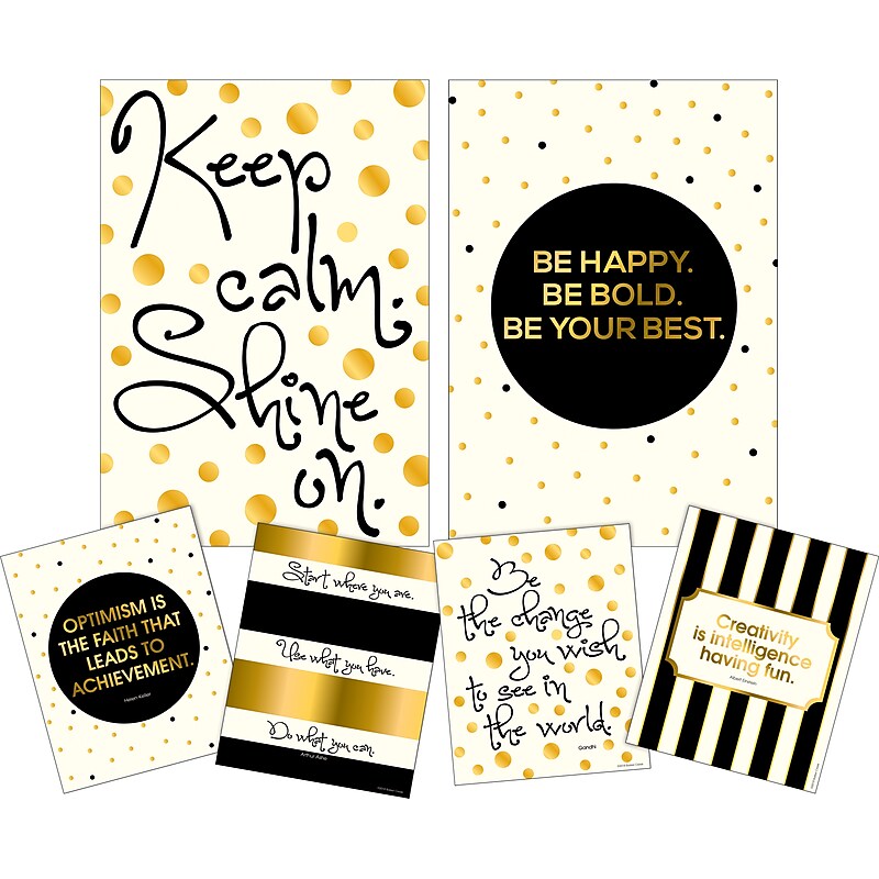 Barker Creek Be Happy Be Bold Motivational Art Prints & Posters Set, 6/Set (4211) image 1