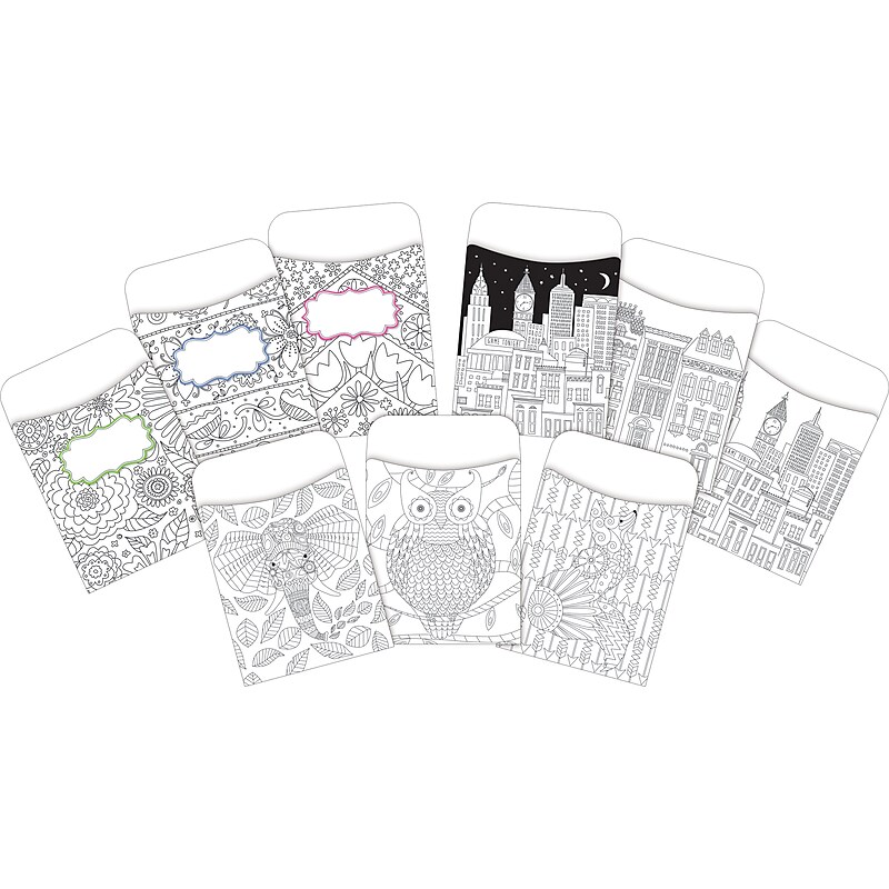 Barker Creek Color Me! Library Pockets, 5.125" x 3.5", 90/Set (4069) image 1