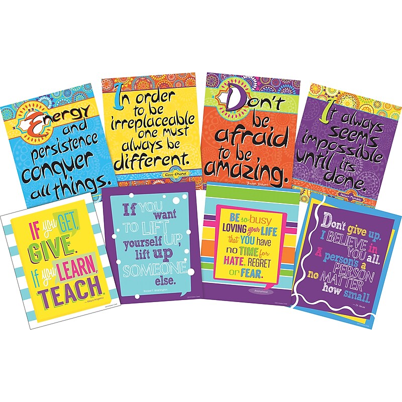 Barker Creek I Believe in You Motivational Art Prints, 8/Set (4189) image 1