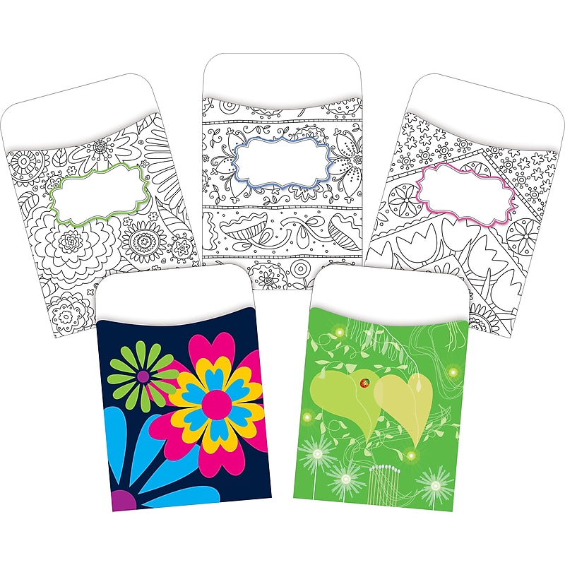 Barker Creek Garden Library Pockets, 5.125" x 3.5", 90/Set (4074) image 1