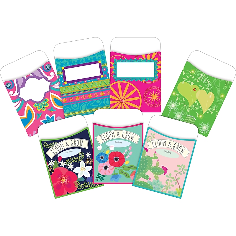 Barker Creek Bohemian Garden Library Pockets, 5.125" x 3.5", 90/Set (4076) image 1