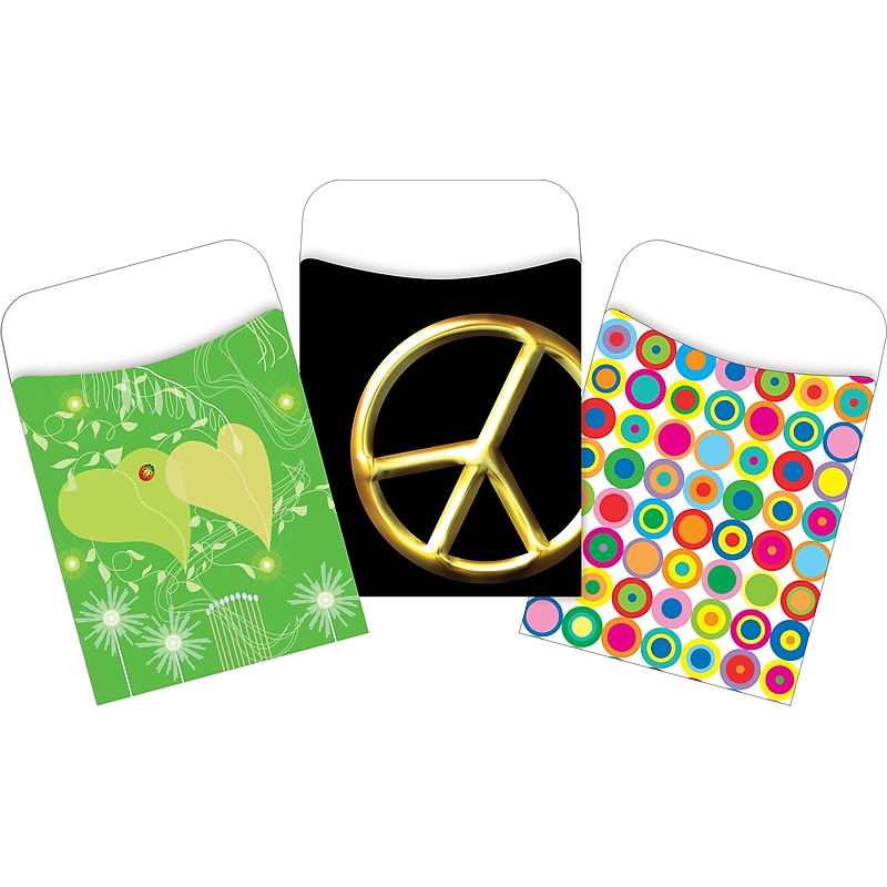 Barker Creek Groovy Library Library Pockets, 5.125" x 3.5", 90/Set (4081) image 1