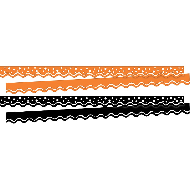 Barker Creek Double-Sided Scalloped Border Set, 36" x 2.25", Halloween, 2 designs, 26/Set (4022) image 1