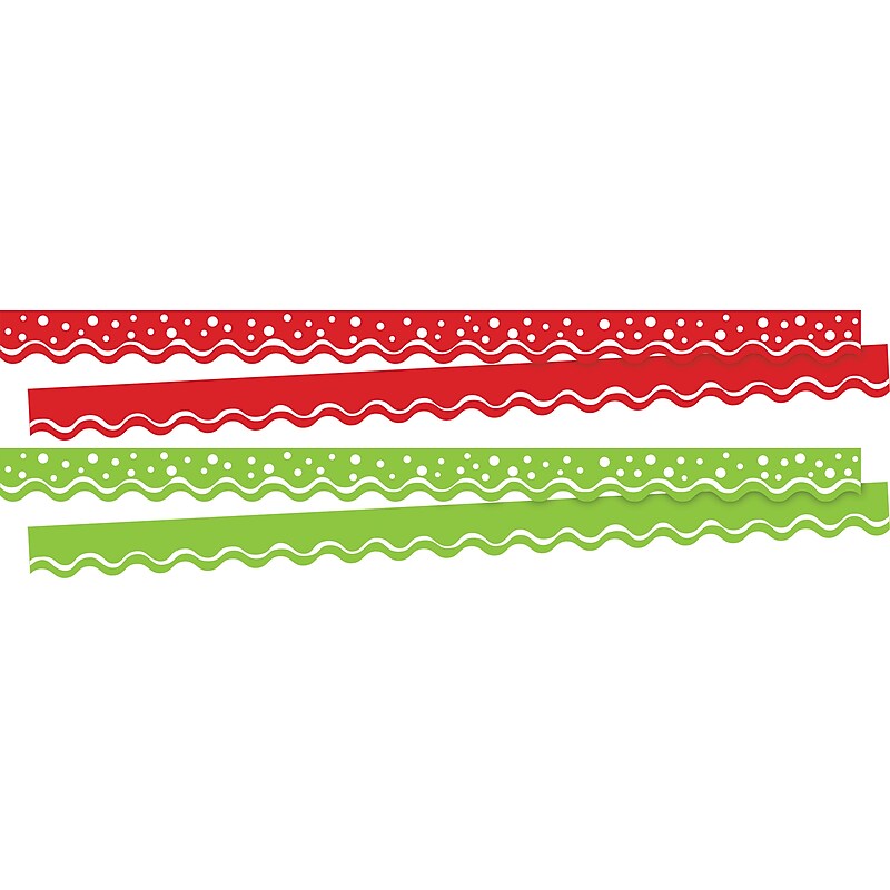 Barker Creek Double-Sided Scalloped Border Set, 36" x 2.25", Christmas, 2 designs, 26/Set (4023) image 1