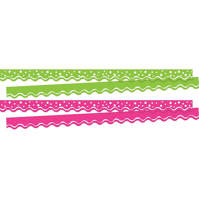 Barker Creek Double-Sided Scalloped Border Set, 36" x 2.25", Spring, 2 designs, 26/Set (4024) image 1