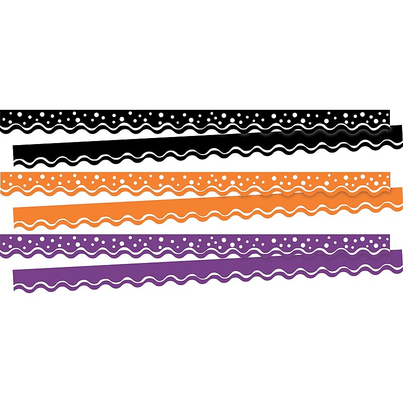 Barker Creek Double-Sided Scalloped Border Set, 36" x 2.25", Halloween, 3 designs, 39/Set (4026) image 1