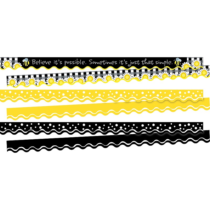 Barker Creek Double-Sided Scalloped Border Set, 36" x 2.25", Believe it's Possible, 3 designs, 39/Set (4034) image 1