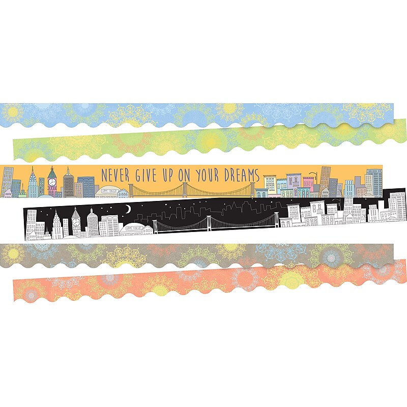 Barker Creek Double-Sided Border Set, City Views, 3 designs, 38/Set (4039) image 1