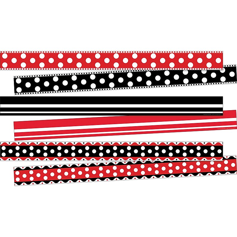 Barker Creek Double-Sided Border Set, 35" x 3", Stripes & Dots, 3 designs, 36/Set (4044) image 1