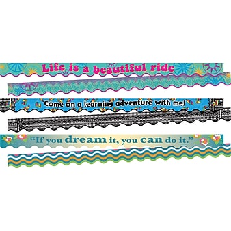 Barker Creek Life Quotes Double-Sided Scalloped 36" x 2 1/2" Border Set, 39/Set (4049)
