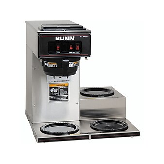 Bunn VP17-3 12-Cups Pourover Coffee Maker, Stainless Steel/Black (BUN01220)