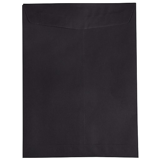 JAM Paper® 9 x 12 Open End Catalog Envelopes, Black, 25/Pack