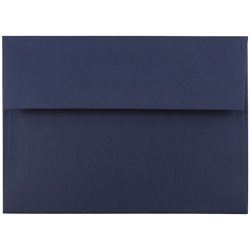 JAM Paper A7 Invitation Envelopes, 5.25 x 7.25, Navy Blue, 50/Pack (LEBA717I) image 1