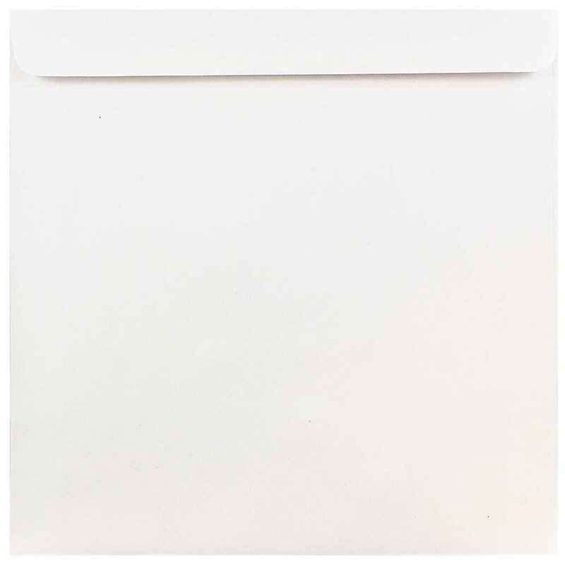 JAM Paper 9 x 9 Square Invitation Envelopes, White, Bulk 250/Box (4232H) image 1