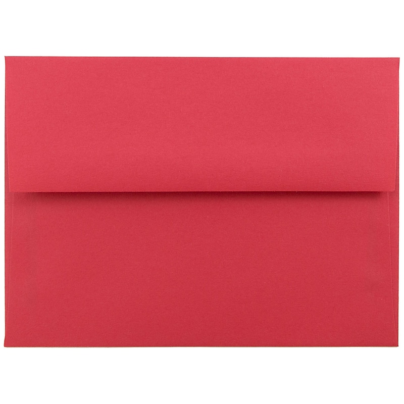 JAM Paper A6 Colored Invitation Envelopes, 4.75 x 6.5, Red Recycled, Bulk 1000/Carton (67503B) image 1