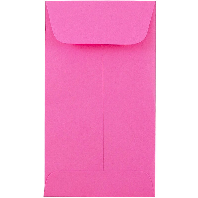JAM Paper #5.5 Coin Business Colored Envelopes, 3.125 x 5.5, Ultra Fuchsia Pink, Bulk 1000/Carton (356730545C) image 1