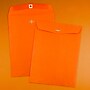 JAM Paper 10" x 13" Open End Catalog Colored Envelopes with Clasp Closure, Orange Recycled, 10/Pack (913745B)~#|#~sp115352127_sc7