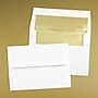 JAM Paper A7 Foil Lined Invitation Envelopes, 5.25 x 7.25, White with Gold Foil, 50/Pack (3243663I)~#|#~sp115352143_sc7
