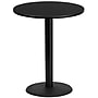 Flash Furniture 36'' Round Laminate Table Top with 24'' Round Bar-Height Table Base, Black (XURD36BKTR24B)~#|#~sp115541519_sc7