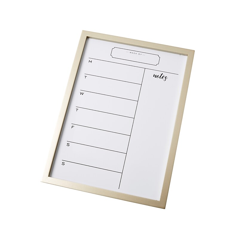 Martha Stewart Standard Dry-Erase Planning Board, Wood Frame, 15.5" x 11.5" (MS104K) image 1