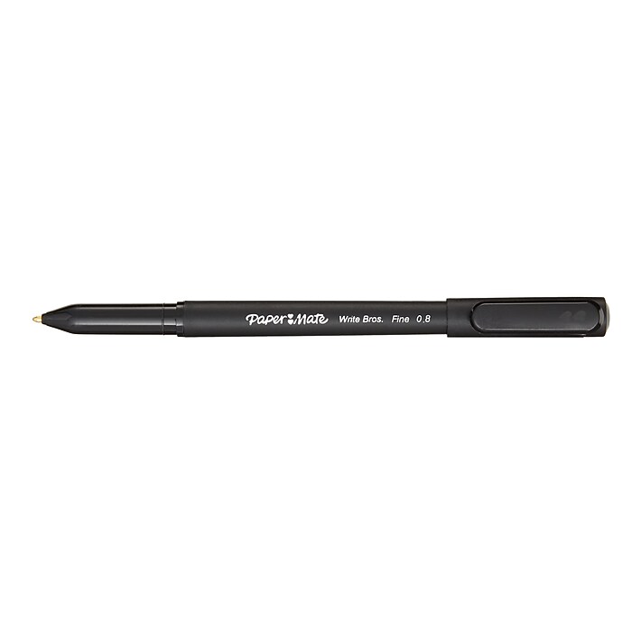 Paper Mate Write Ballpoint Pen, Fine Point, Black Ink, Dozen